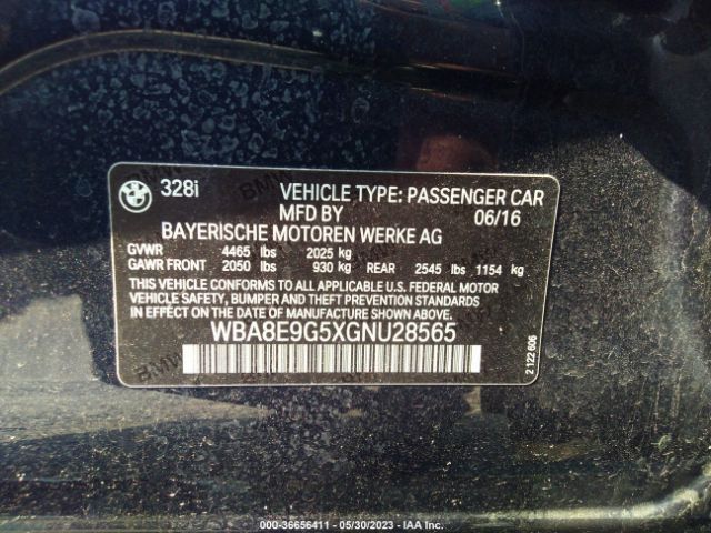 WBA8E9G5XGNU28565 BMW 3 Series 328i