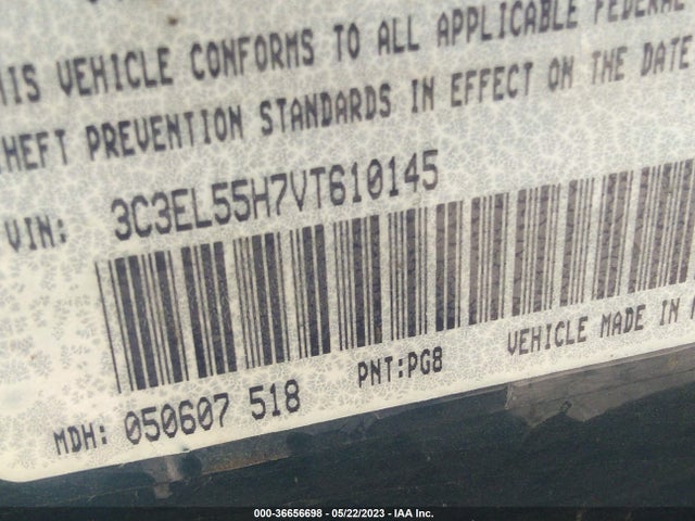 1997 CHRYSLER SEBRING JXI VIN: 3C3EL55H7VT610145
