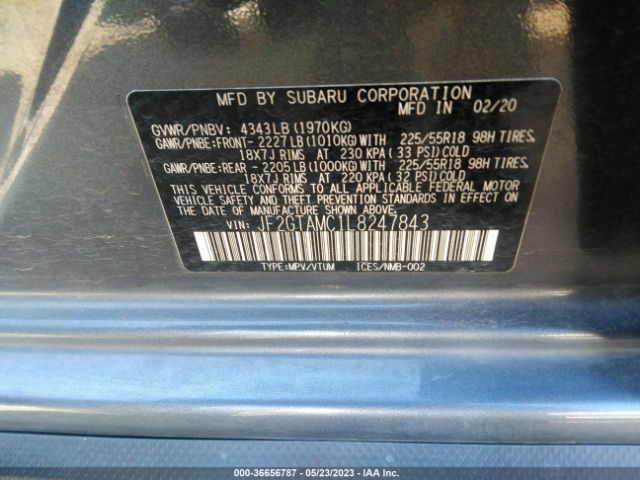 JF2GTAMC1L8247843 Subaru Crosstrek Limited