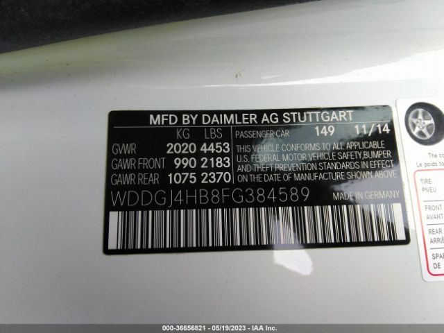 WDDGJ4HB8FG384589 Mercedes-Benz C-class C 250