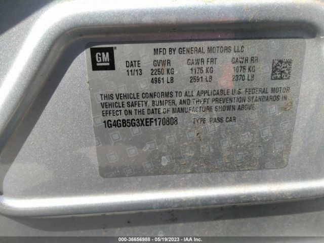 1G4GB5G3XEF170808 Buick Lacrosse Leather