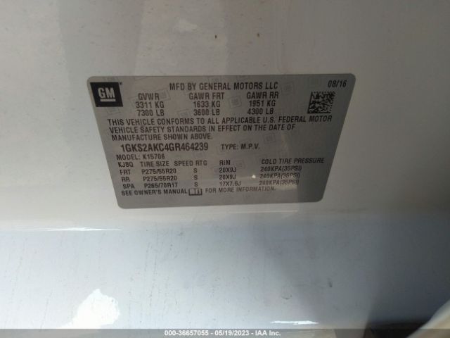 1GKS2AKC4GR464239 GMC YUKON SLE