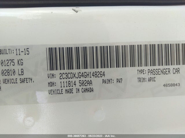 Dodge Charger Sxt 2016 2C3CDXJG4GH148264 Image 9