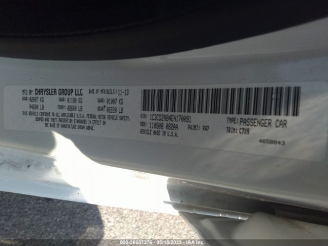 1C3CDZAB4EN170091 Dodge AVENGER SE