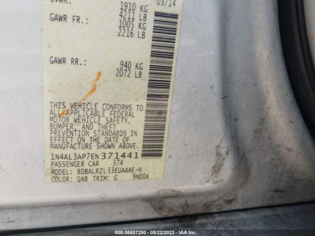 1N4AL3AP7EN371441 Nissan Altima 2.5 S