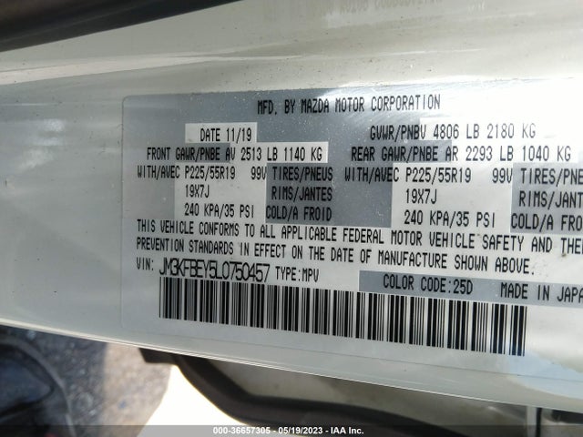 Mazda Cx-5 Signature 2020 JM3KFBEY5L0750457 Image 10