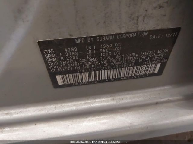 4S3GKAD68J3610645 Subaru Impreza Premium