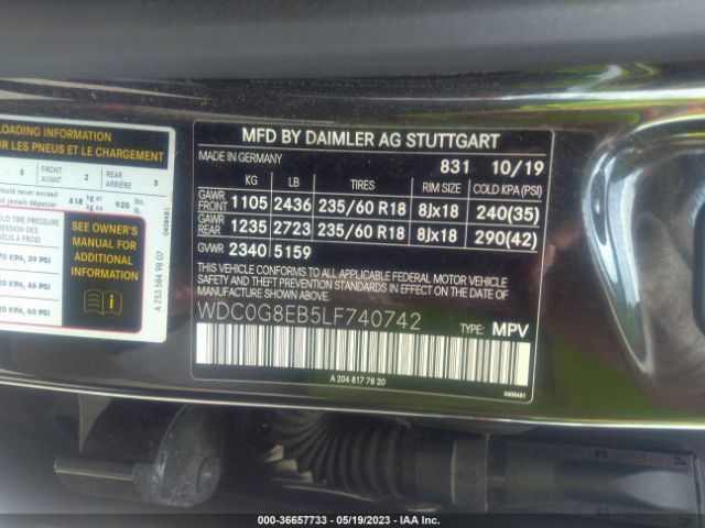 WDC0G8EB5LF740742 Mercedes-Benz Glc Glc 300