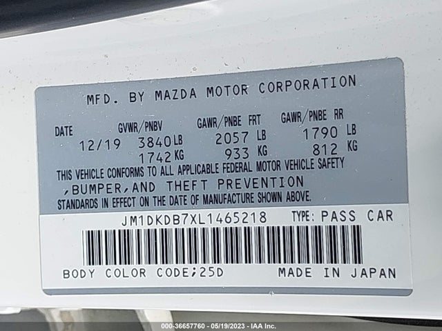Mazda Cx-3 Sport 2020 JM1DKDB7XL1465218 Image 9