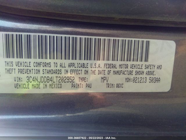 3C4NJDDB4LT202952 Jeep Compass Trailhawk