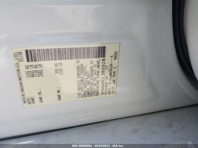 1N4AA6AP8JC389928 Nissan MAXIMA SL