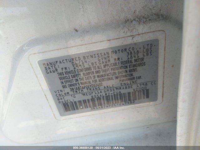 Nissan SENTRA SR 2014 3N1AB7AP2EY267482 Image 9