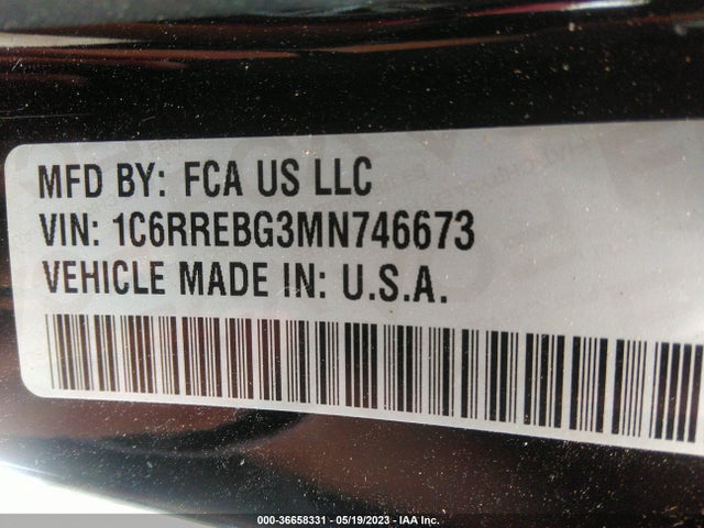 1C6RREBG3MN746673 RAM 1500 Big Horn