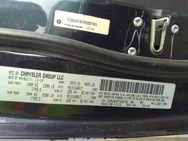 1C4NJRFB7FD207101 Jeep Patriot High Altitude Edition