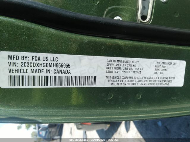 2C3CDXHG0MH666955 Dodge CHARGER GT