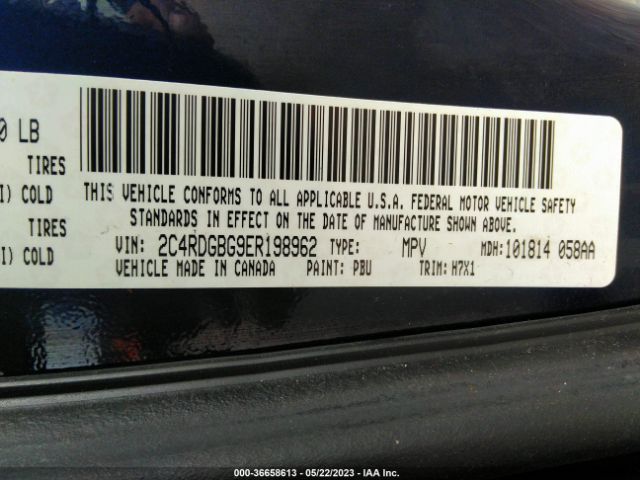 2C4RDGBG9ER198962 Dodge Grand Caravan Se