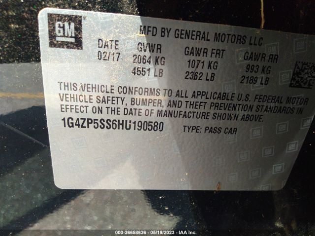 1G4ZP5SS6HU190580 Buick Lacrosse Essence