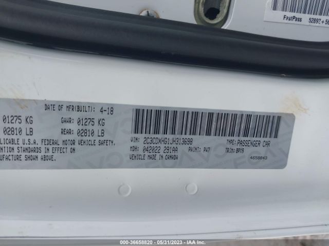 2C3CDXHG1JH313698 Dodge Charger Sxt Plus Rwd