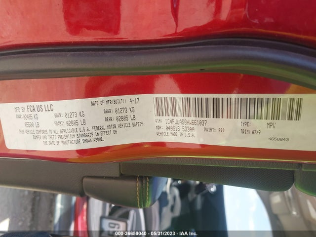 1C4PJLAS8HW661037 Jeep Cherokee Sport