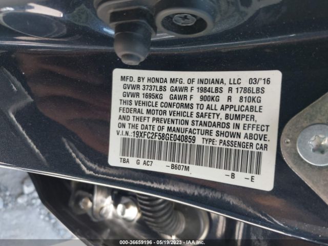 Honda Civic Sedan Lx 2016 19XFC2F58GE040859 Image 11