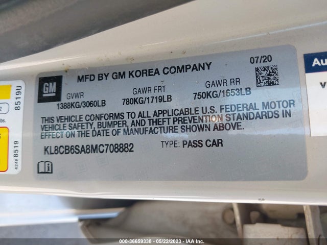 Chevrolet SPARK LS 2021 KL8CB6SA8MC708882 Image 11