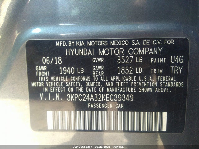 Hyundai ACCENT SE 2019 3KPC24A32KE039349 Image 9