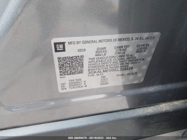 3GKALMEV0KL318119 GMC Terrain Sle