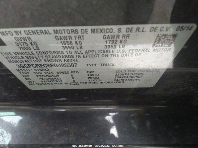 Chevrolet Silverado 1500 Lt 2014 3GCPCREC8EG486587 Image 10