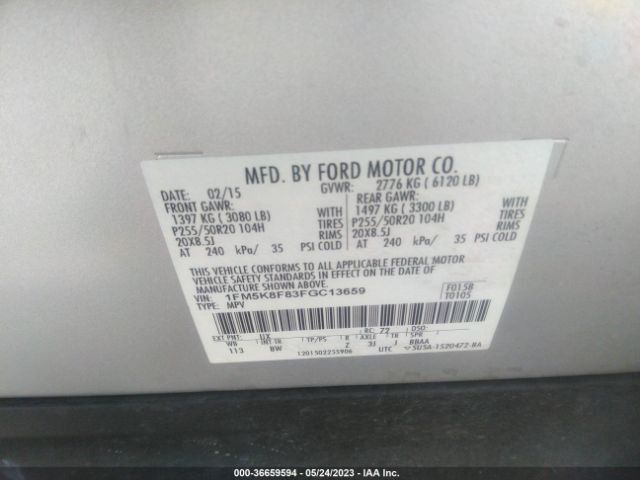 1FM5K8F83FGC13659 Ford Explorer Limited