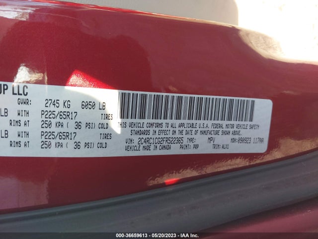 2C4RC1CG2FR522365 Chrysler Town & Country Touring-l