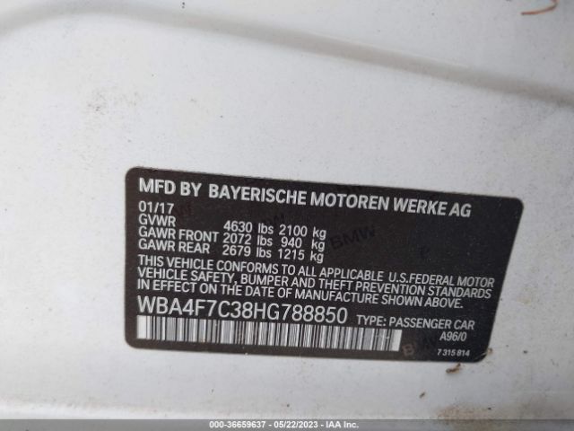 WBA4F7C38HG788850 BMW 4 Series 430i