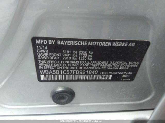 WBA5B1C57FD921840 BMW 5 Series 535i