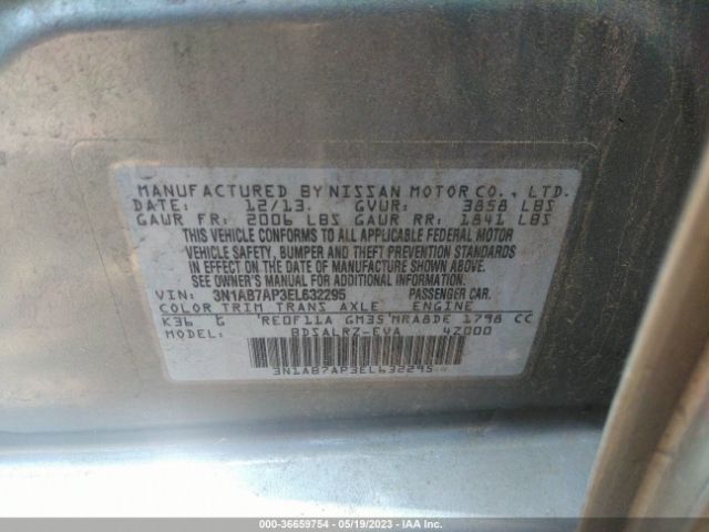 3N1AB7AP3EL632295 Nissan SENTRA SR