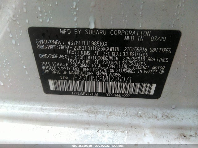 JF2GTHNC6MH225071 Subaru Crosstrek Limited