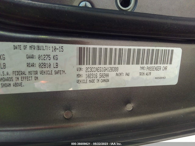 2C3CCAEG1GH128399 Chrysler 300 300c