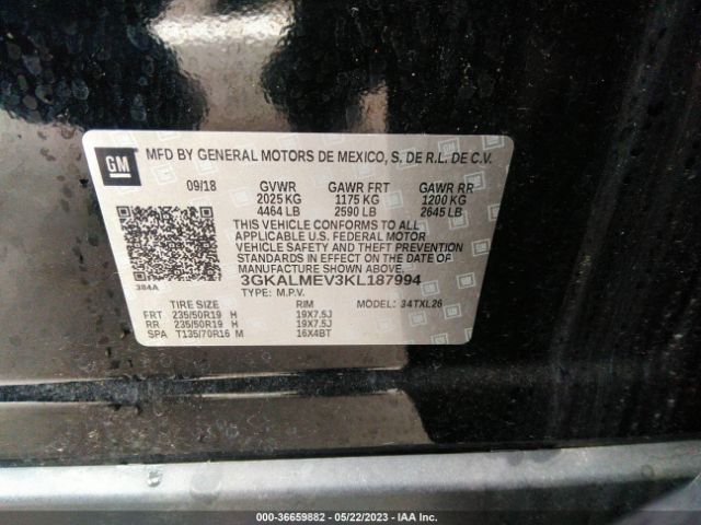 3GKALMEV3KL187994 GMC Terrain Sle