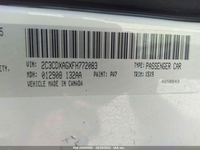 2C3CDXAGXFH772083 Dodge Charger Police