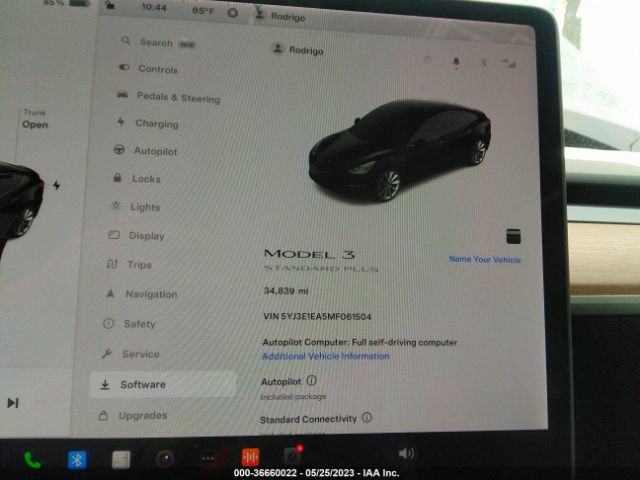 5YJ3E1EA5MF061504 Tesla Model 3 Standard Range Plus
