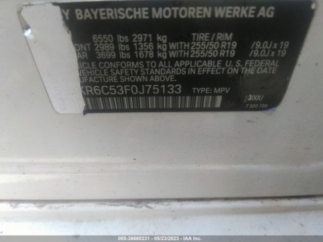 5UXKR6C53F0J75133 BMW X5 Xdrive50i