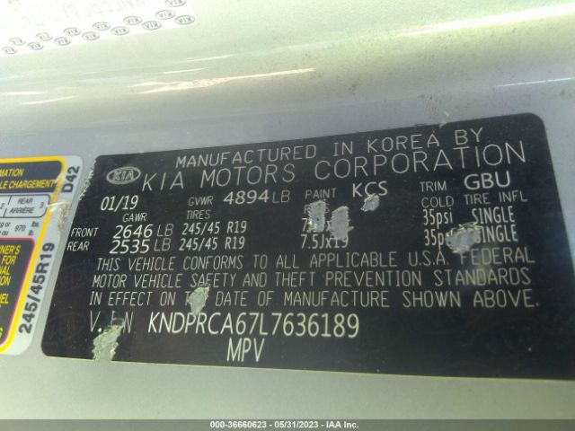 KNDPRCA67L7636189 KIA Sportage Sx Turbo