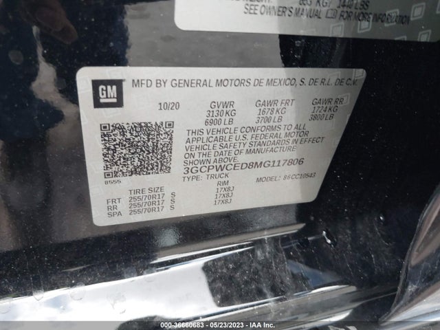 Chevrolet Silverado 1500 Lt 2021 3GCPWCED8MG117806 Image 9
