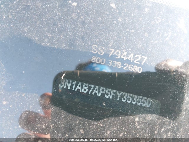 2015 NISSAN SENTRA S VIN: 3N1AB7AP5FY353550
