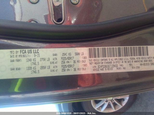Dodge Journey Sxt 2016 3C4PDDBG3GT129433 Image 9