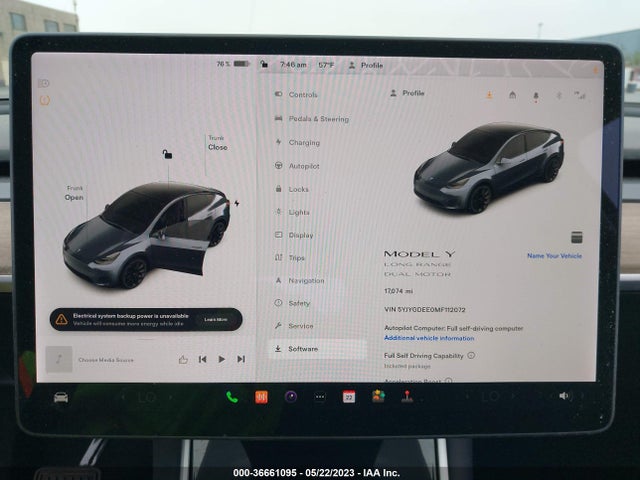 5YJYGDEE0MF112072 Tesla Model Y Long Range