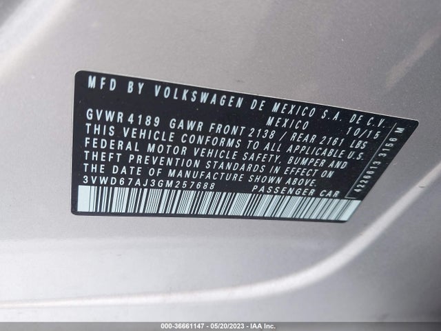 3VWD67AJ3GM257688 Volkswagen Jetta Sedan 1.4t Se W/connectivity