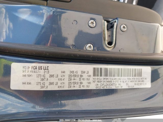 1C4PJLDX1KD407714 Jeep Cherokee Limited