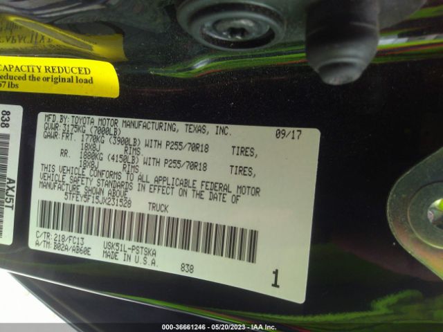 Toyota Tundra 2wd Sr5/limited/platinum 2018 5TFEY5F15JX231528 Image 10
