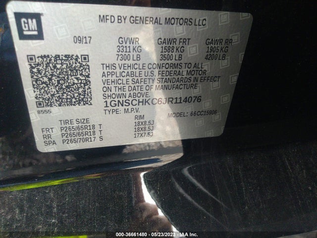 Chevrolet Suburban Lt 2018 1GNSCHKC6JR114076 Image 9