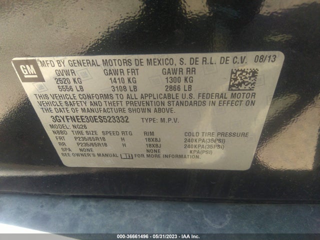 Cadillac Srx Luxury Collection 2014 3GYFNEE30ES523332 Image 9