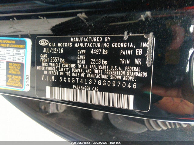 KIA Optima Lx 2016 5XXGT4L37GG097046 Image 11